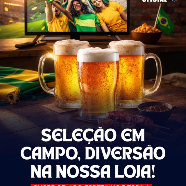 🔥 AMANHÃ É DIA DE JOGO NA LOJA! 🇧🇷⚽

A Seleção entra em campo e a gente já sabe como vai ser…
🍺 Chopp gelado
🔥 Espetinho saindo na hora
🎉 Resenha boa que não pode faltar

Aqui é lugar de torcer, se divertir e viver o jogo de verdade!

⏰ Jogo às 17h
📍 Loja Oficial Samantha F.C

👕 Quer garantir sua camisa antes do jogo?!
Temos disponíveis nas cores azul e amarela / 2026!

Chama a galera e vem com a gente! 🇧🇷💛💚
